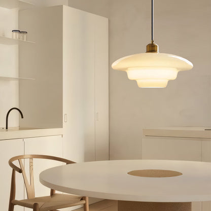 Hanna Art Deco Glass Pendant Light