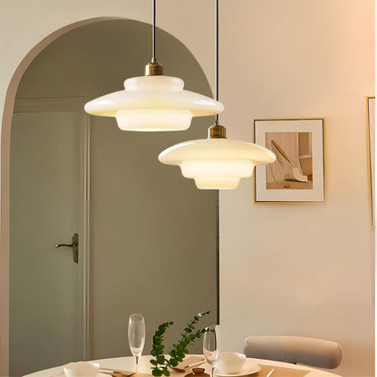 Hanna Art Deco Glass Pendant Light