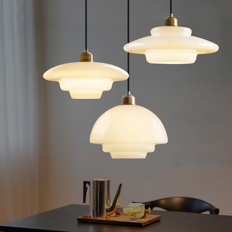 Hanna Art Deco Glass Pendant Light