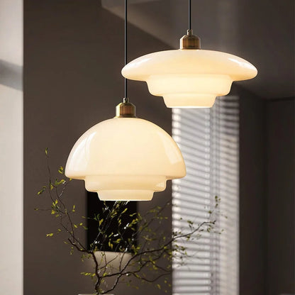 Hanna Art Deco Glass Pendant Light