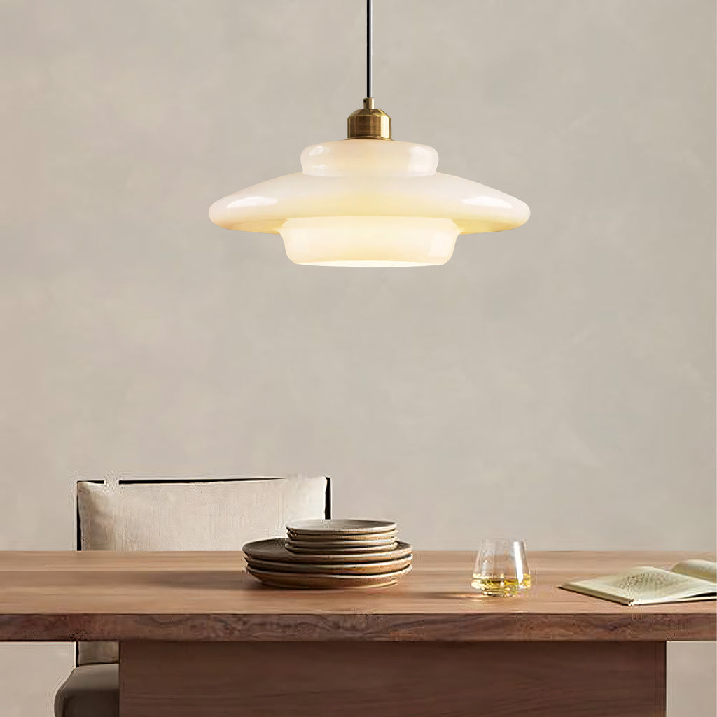 Hanna Art Deco Glass Pendant Light