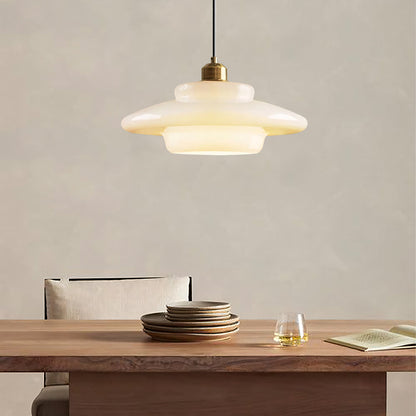 Hanna Art Deco Glass Pendant Light