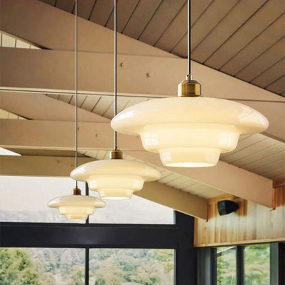 Hanna Art Deco Glass Pendant Light