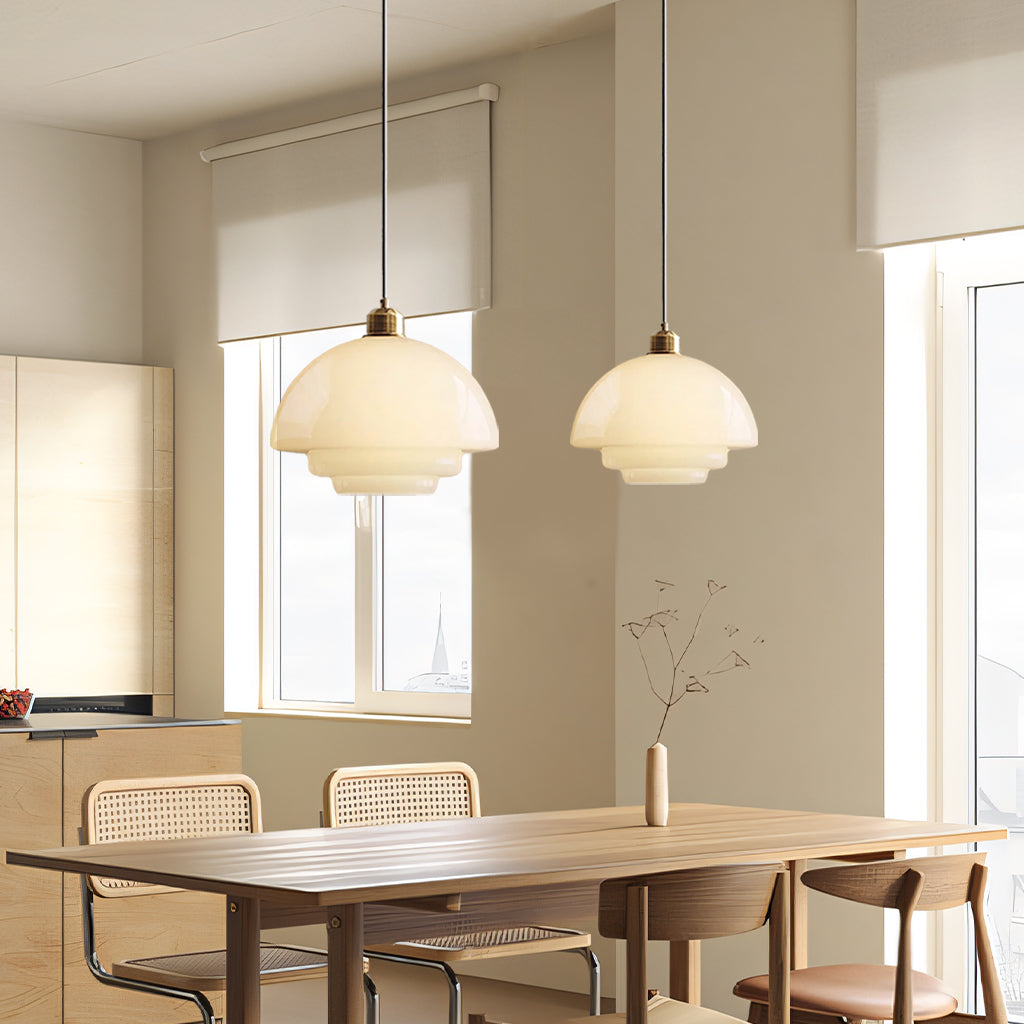 Hanna Art Deco Glass Pendant Light