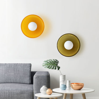 Morrow Glass Disc Ceiling Light/Wall Light