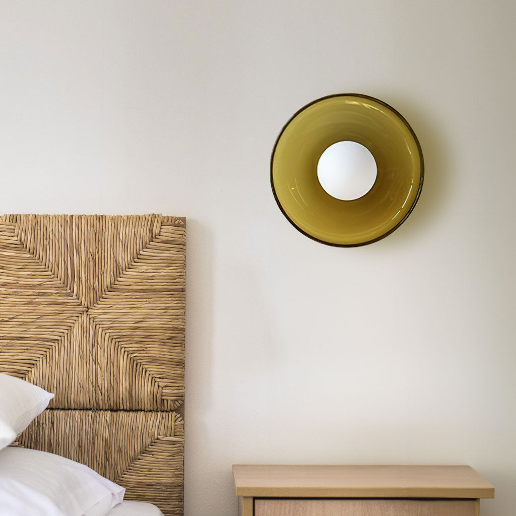 Morrow Glass Disc Ceiling Light/Wall Light