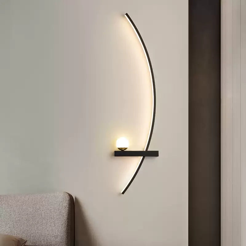 Forseti Minimalist Arc Linear LED Wall Light