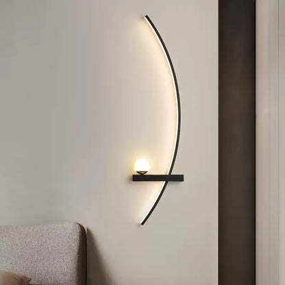 Forseti Minimalist Arc Linear LED Wall Light