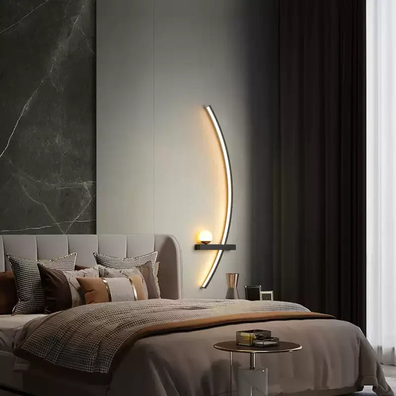 Forseti Minimalist Arc Linear LED Wall Light