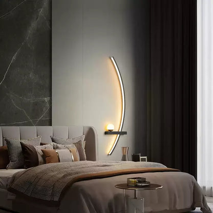 Forseti Minimalist Arc Linear LED Wall Light