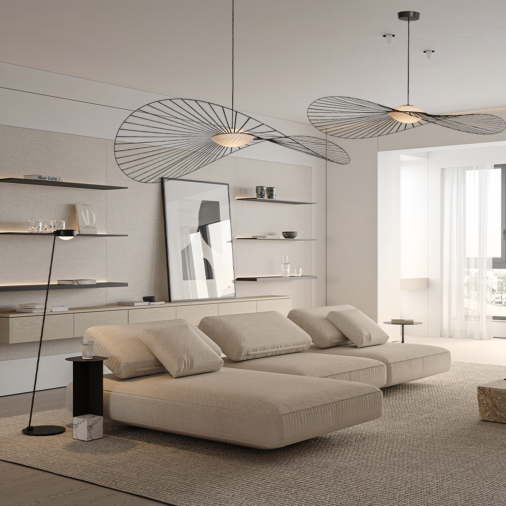 Cremin Modern Vertigolamp Nova LED Straw Hat Pendant Light
