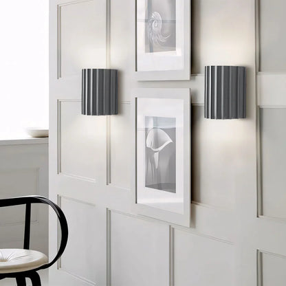 Rhea Resin Ribbed Wall Sconce