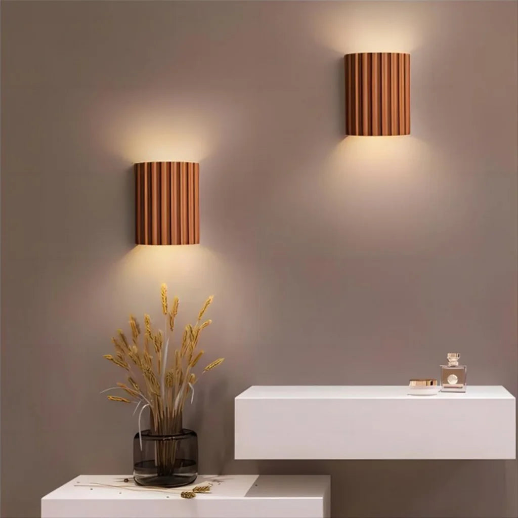 Rhea Resin Ribbed Wall Sconce