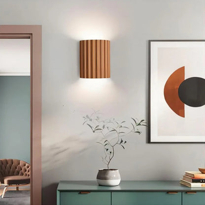Rhea Resin Ribbed Wall Sconce