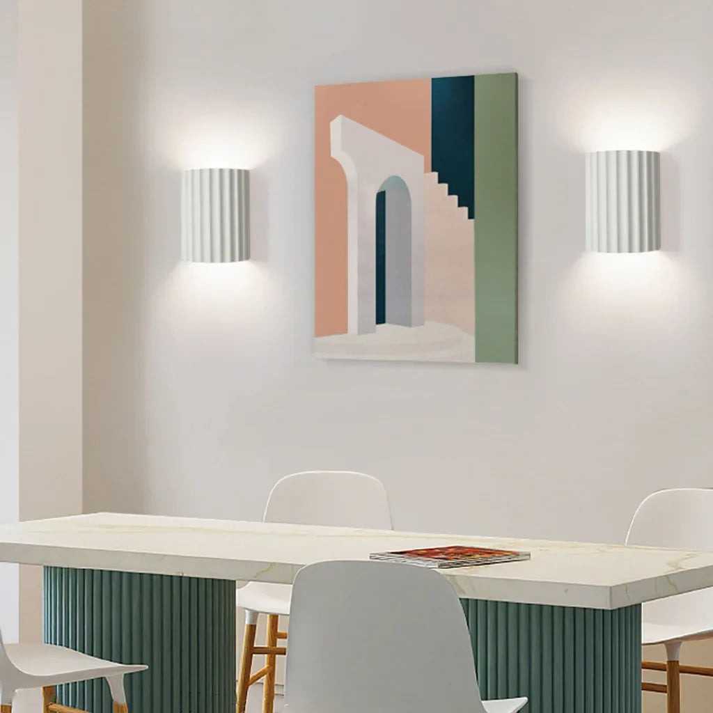 Rhea Resin Ribbed Wall Sconce