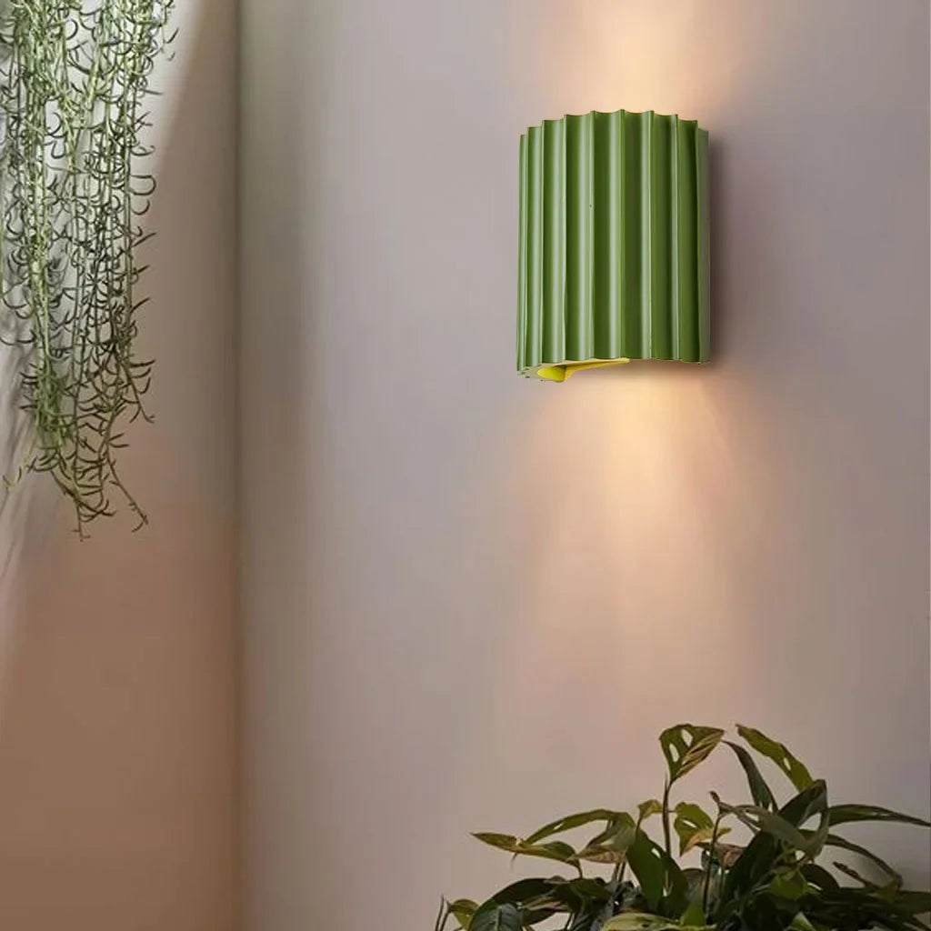 Rhea Resin Ribbed Wall Sconce