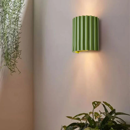 Rhea Resin Ribbed Wall Sconce
