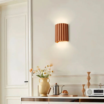 Rhea Resin Ribbed Wall Sconce