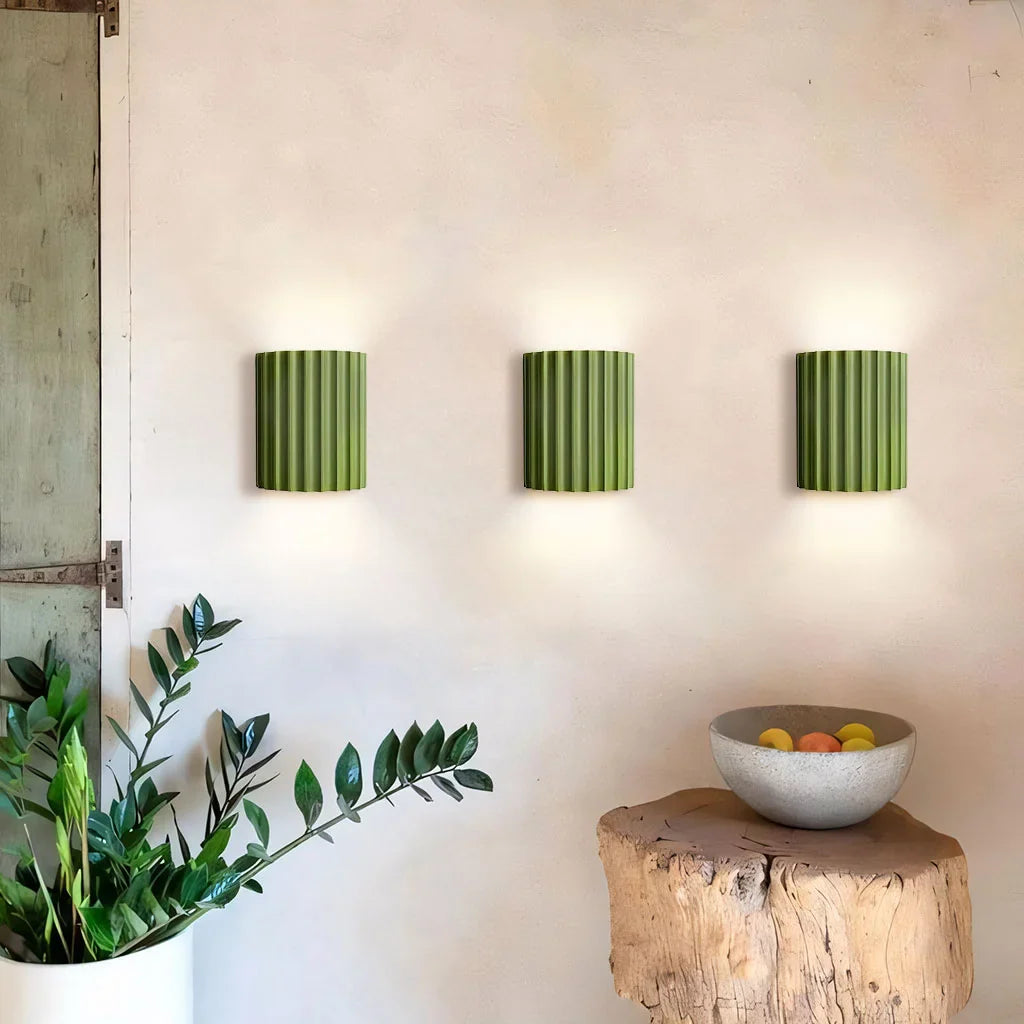 Rhea Resin Ribbed Wall Sconce
