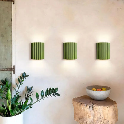 Rhea Resin Ribbed Wall Sconce
