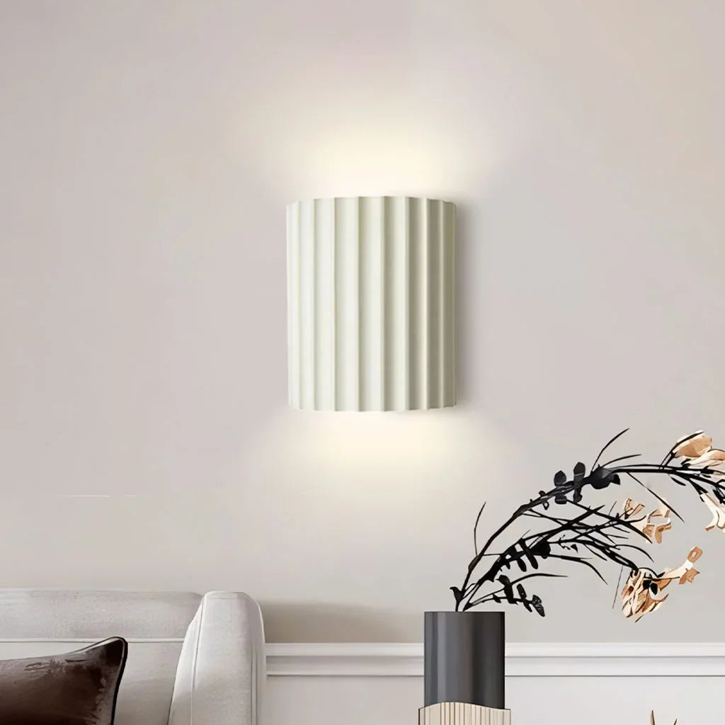 Rhea Resin Ribbed Wall Sconce