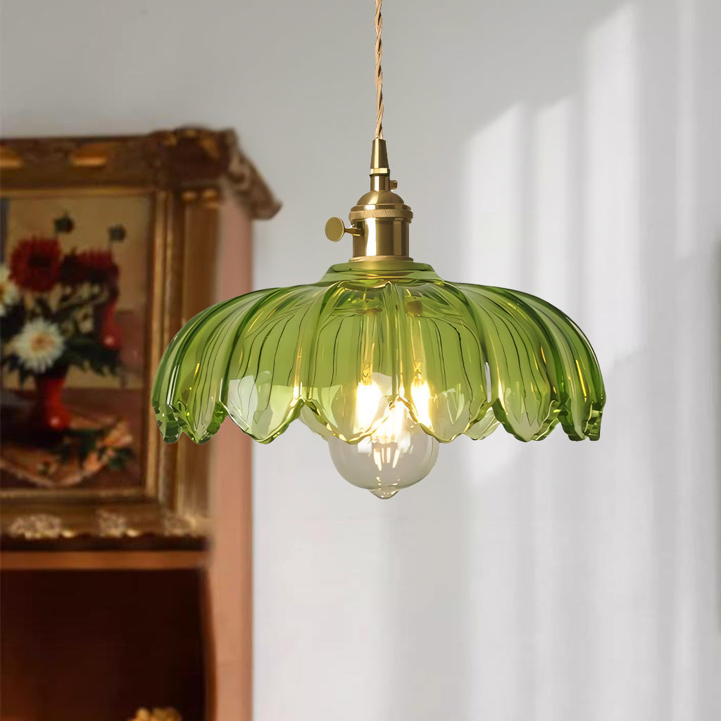Fay Rustic Tulip Glass Pendant Light